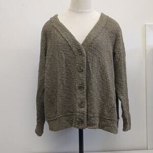 two by Vince Camuto green button down cardigan
